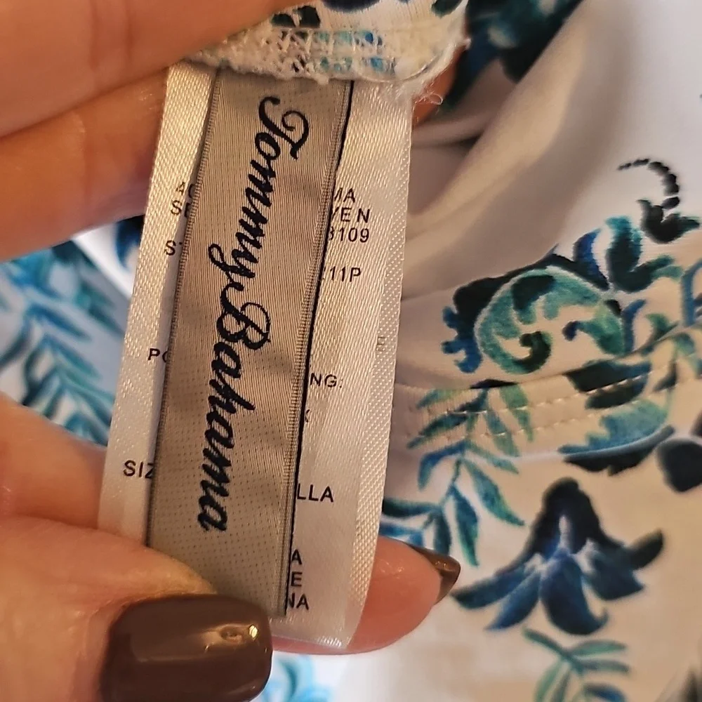 TOMMY BAHAMA Floral Isles Twist Knot One Piece Swimsuit Size 12 Halter - Picture 5 of 6